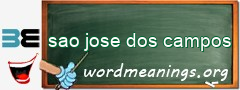 WordMeaning blackboard for sao jose dos campos